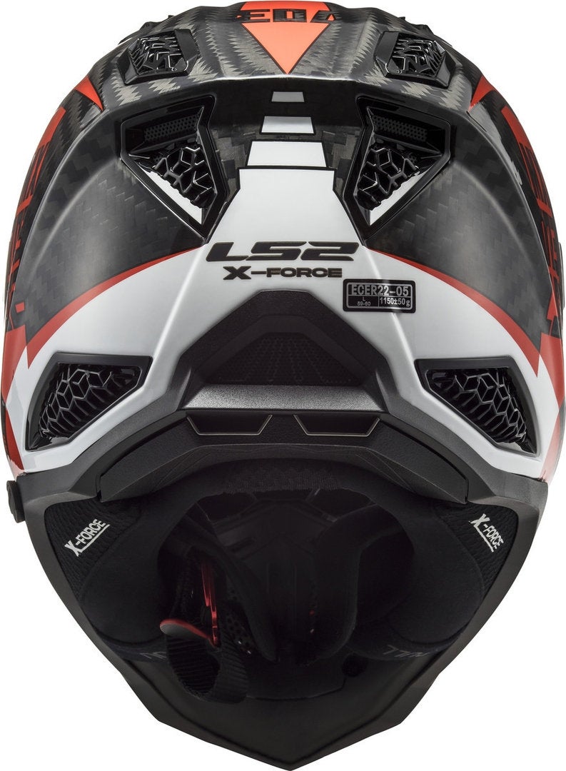 LS2 MX703 X-Force Victory Carbon Casco Motocross nero/rosso/bianco L (59/60) Figura 3