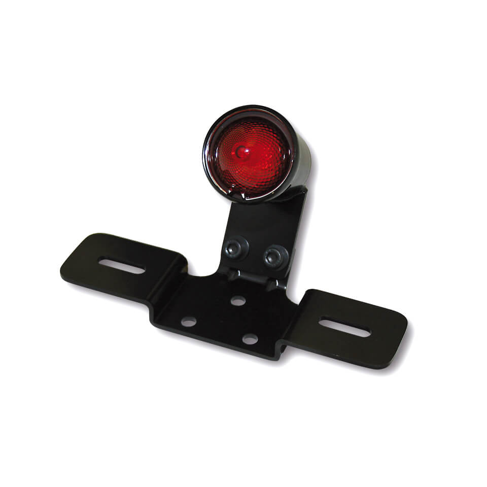 SHIN YO LED-Rücklicht OLD SCHOOL TYP3, schwarz, rotes Glas, mit Nr.-Schildhalter Figur 2