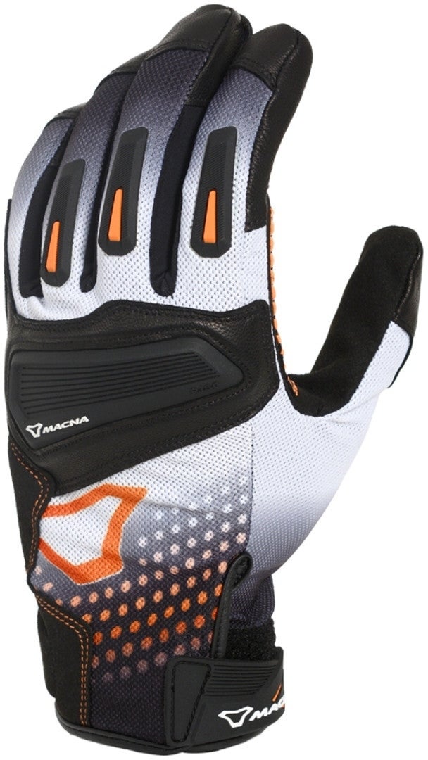 Macna Jugo Motorcycle Gloves black/white/orange XL Figure 1