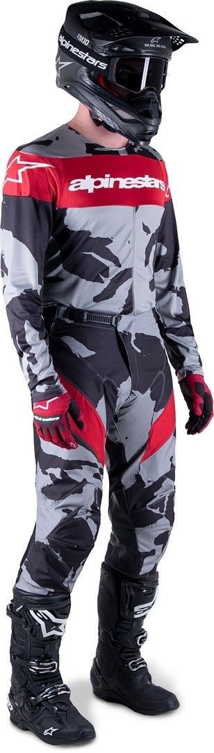Alpinestars Racer Tactical 2023 Motocross Jersey grau/rot XL Abbildung 3