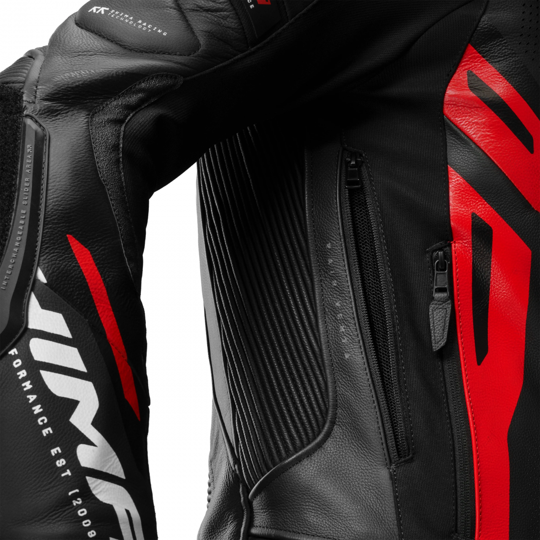 SHIMA Mission ST Veste en cuir moto noir/rouge 60 Figure 15