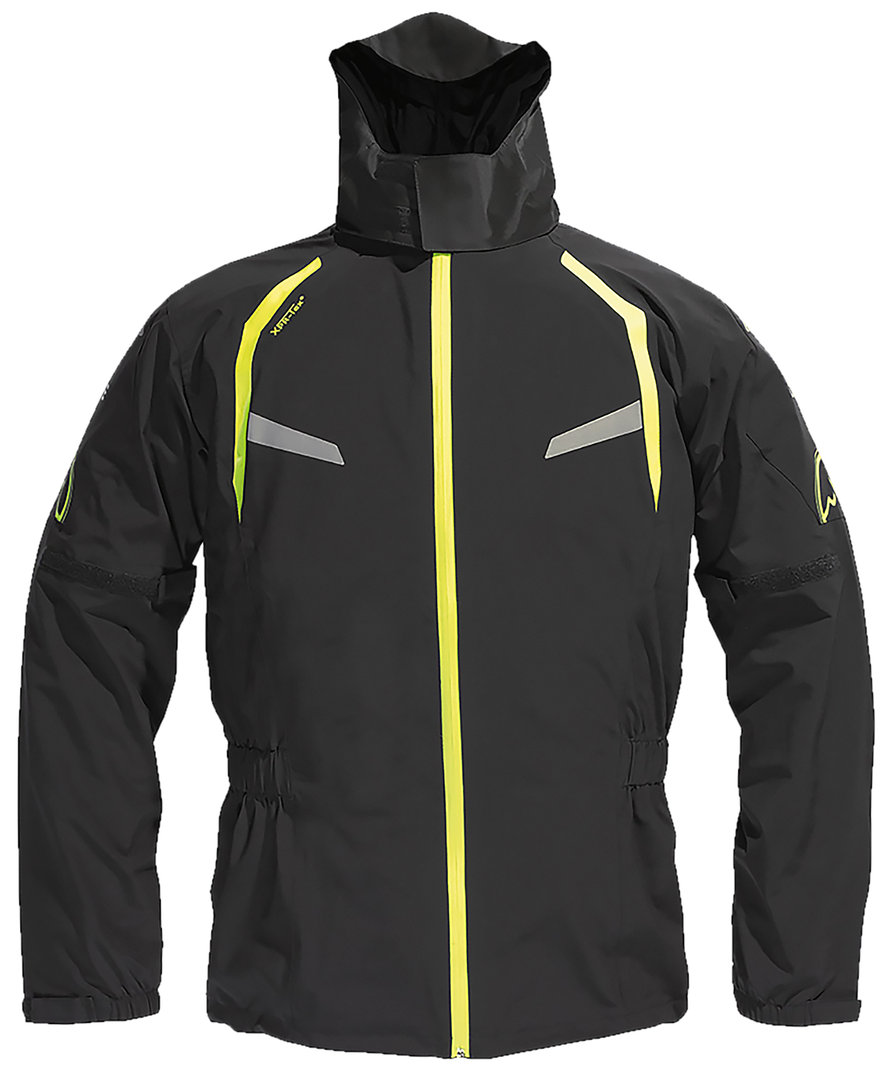 DANE Byge XPR-Tex Motorcycle Rain Jacket black/yellow 3XL Figure 1