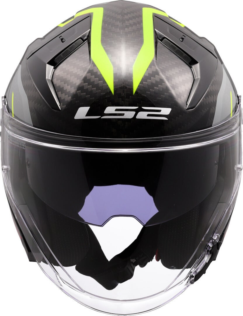 LS2 OF603 Infinity II Carbon Urus Jet Helmet Carbon/Neon Yellow XXL (63/64) Figure 8