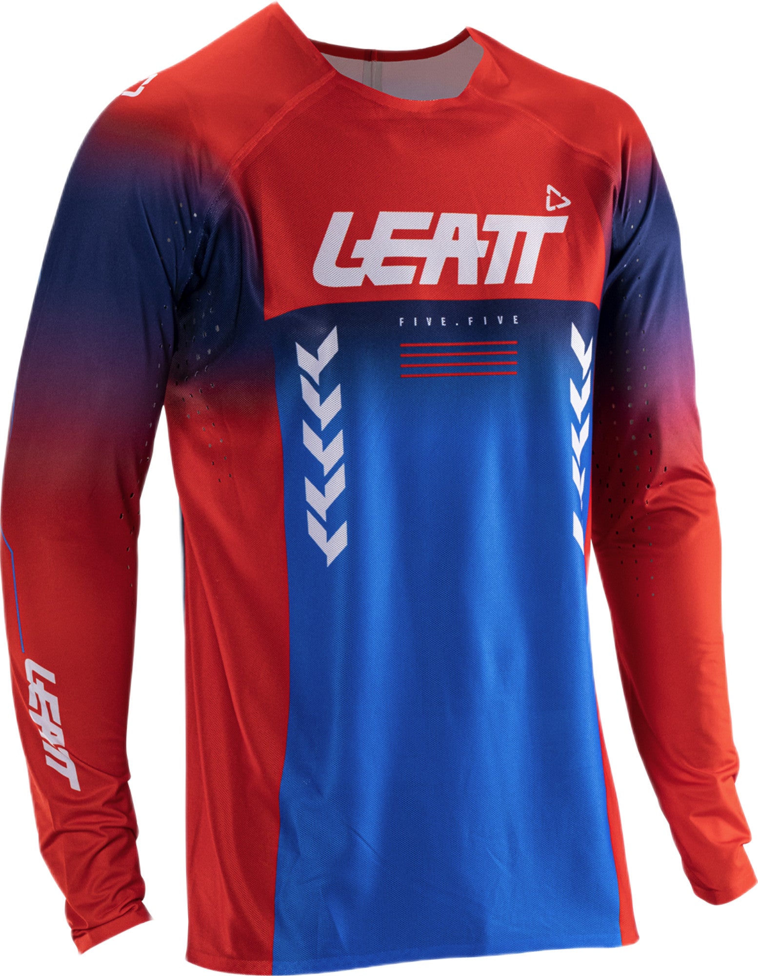 Leatt Men's Red/Blue Moto 5.5 Ultraweld V26 Motocross Jersey