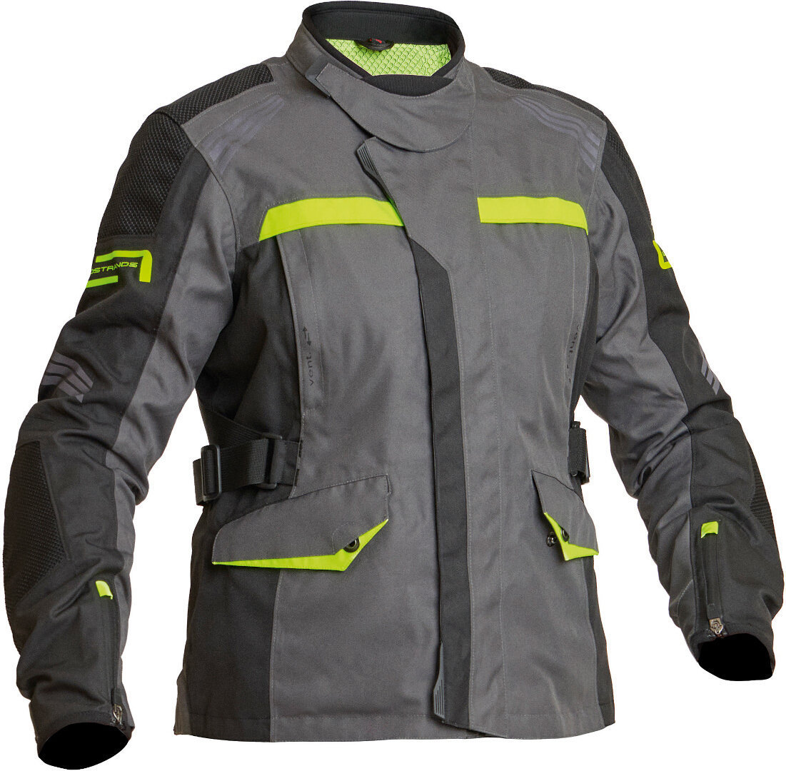 Lindstrands Granberg Jacke impermeabil pentru motociclete pentru doamne gri închis/negru/galben 36 Figura 1