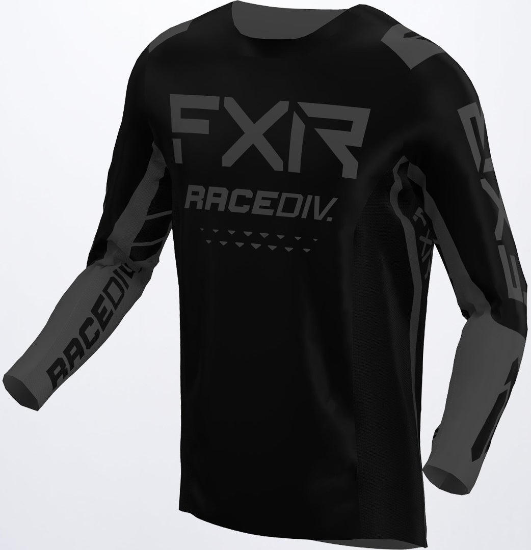 FXR Off-Road RaceDiv Motocross Jersey sort/grå M Figur 1