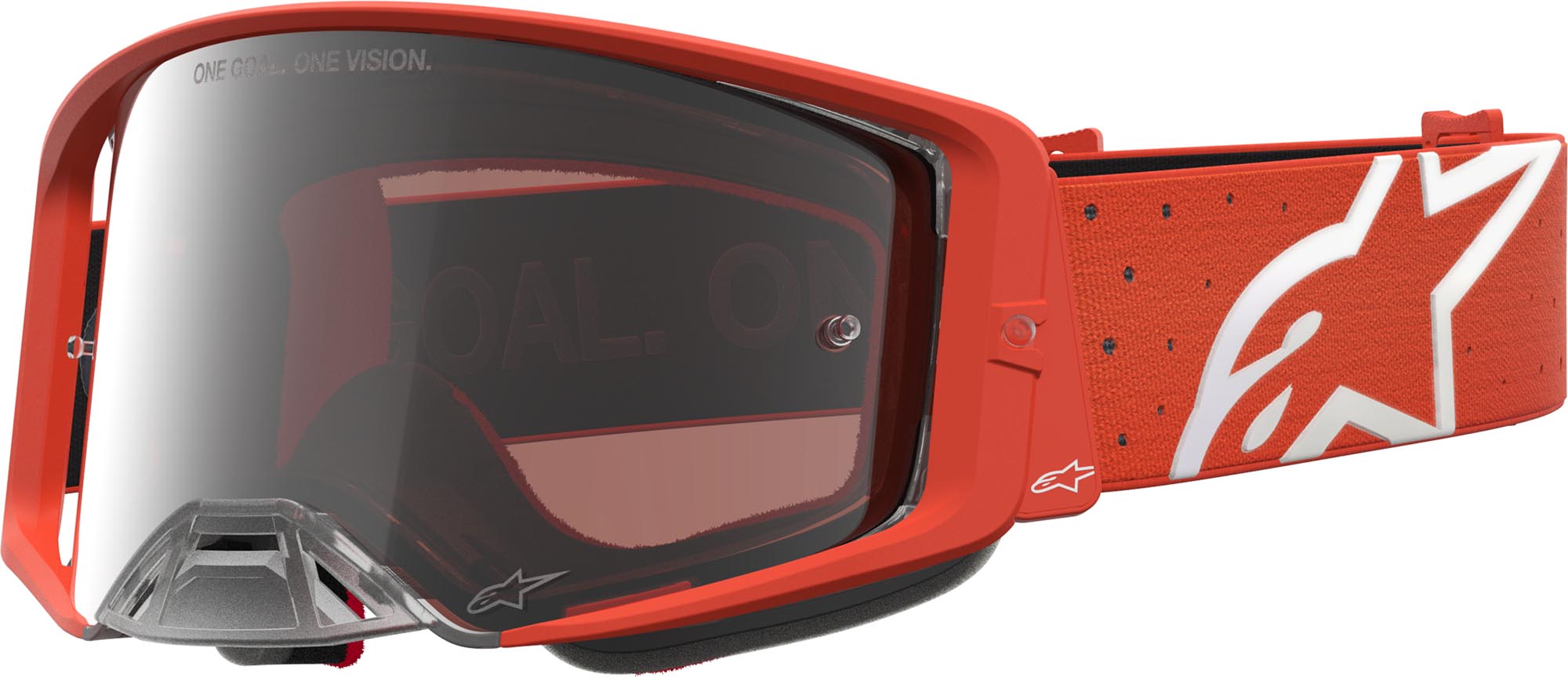 Alpinestars Supertech Vesta Mirror Motocrossglasögon orange/vit Figur 1