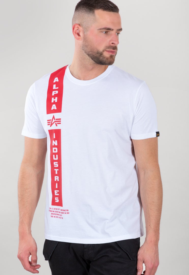 Alpha Industries Defense T-shirt wit/rood L Figuur 1
