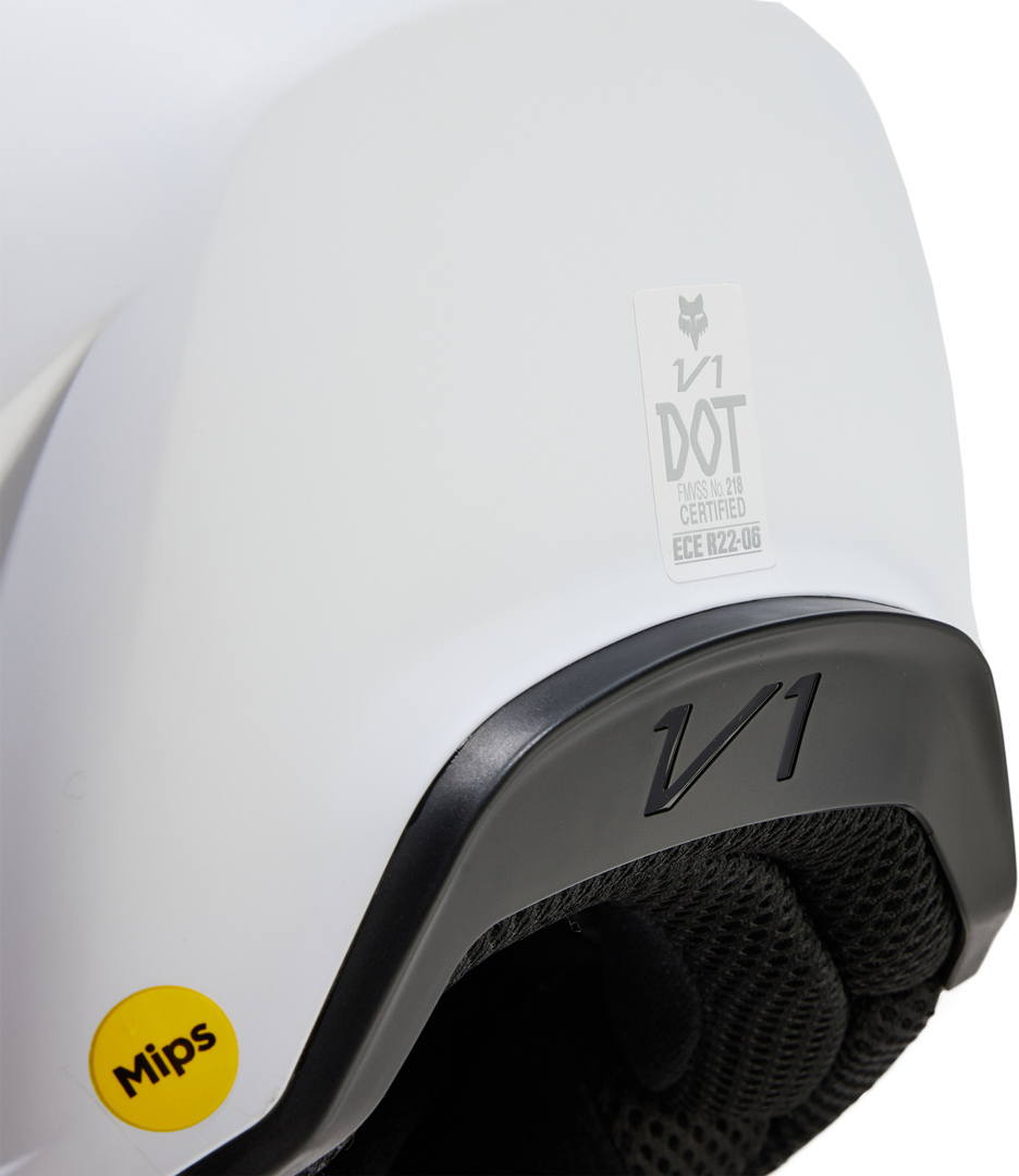 FOX V1 Solid Casque de motocross Blanc mat S (55/56) Figure 2