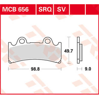 TRW Lucas Bremsbelag MCB656 Figur 1