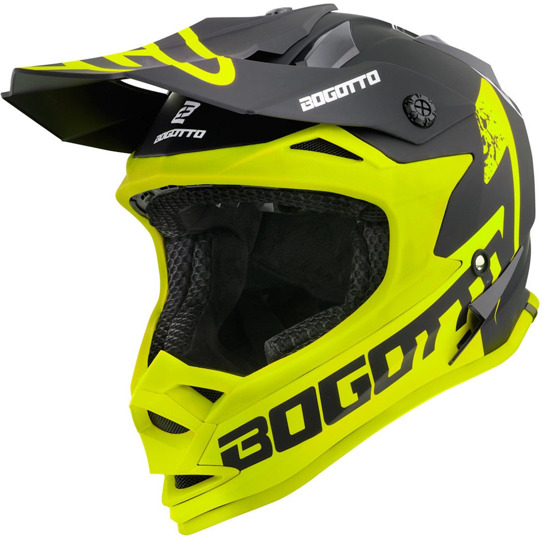 Bogotto V321 Soulcatcher Motocross hjelm gul/sort S Figur 1