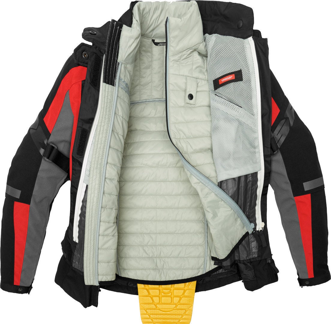 Spidi 4 Season Evo H2Out Veste textile de moto de dames Noir/Gris/Rouge XL Figure 2