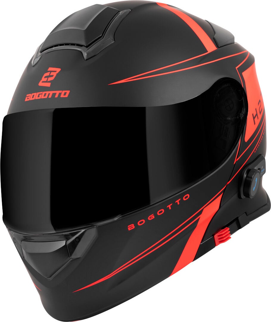 Bogotto H271 BT Taog Bluetooth Hjelm sort mat/orange L Figur 2