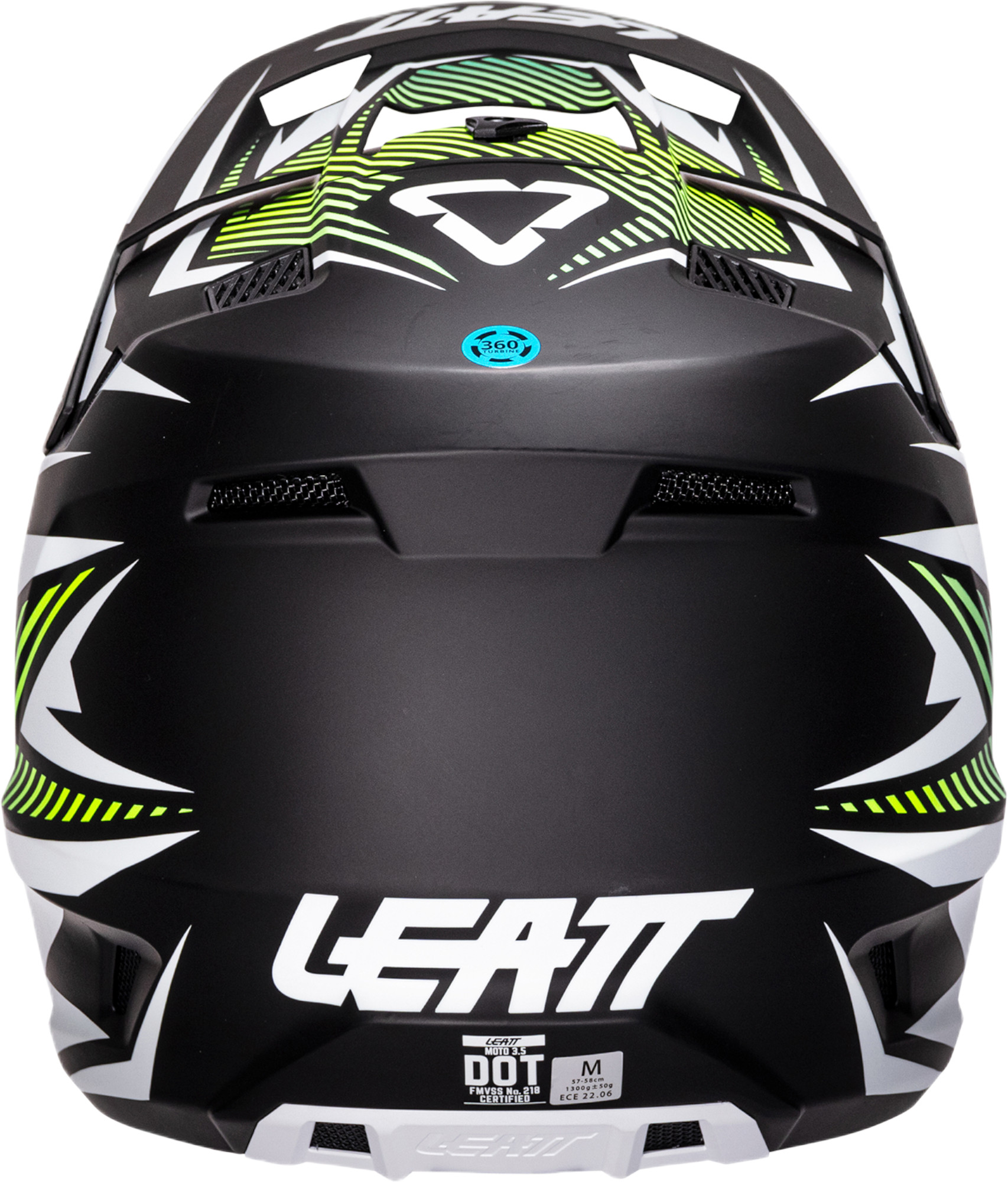 Leatt 3.5 V26 Motocrosshjälm med skyddsglasögon svart/vitt/grönt Man (57/58) Figur 4