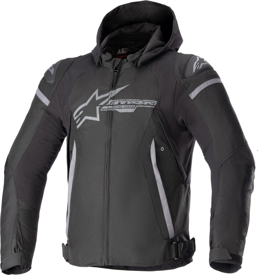 Alpinestars Zaca waterproof Motorcycle Textile Jacket black/grey 4XL Figure 1