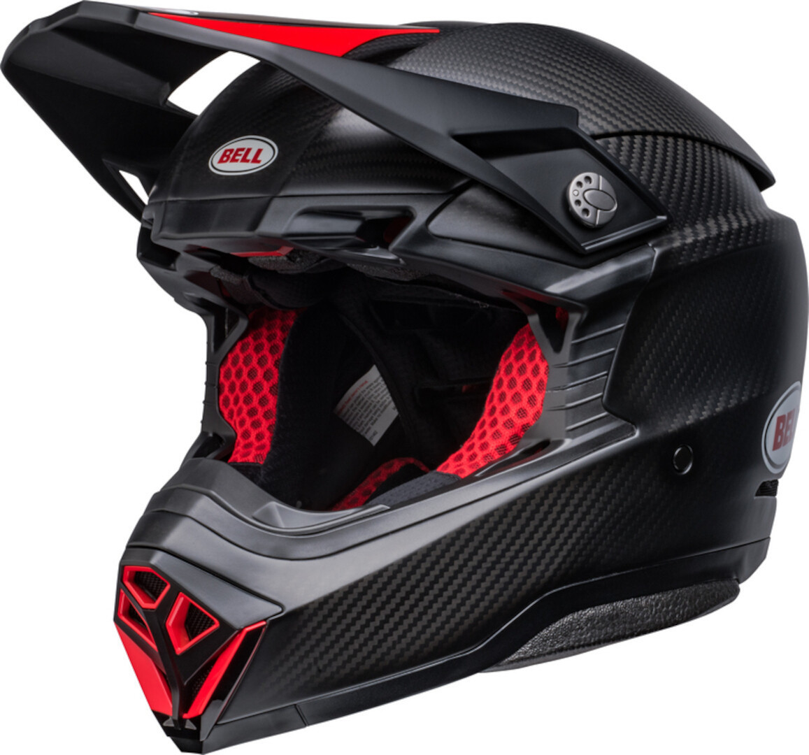 Bell Moto-10 Spherical Satin Gloss Cască de motocross Negru/Roșu XS (54/55) Figura 1