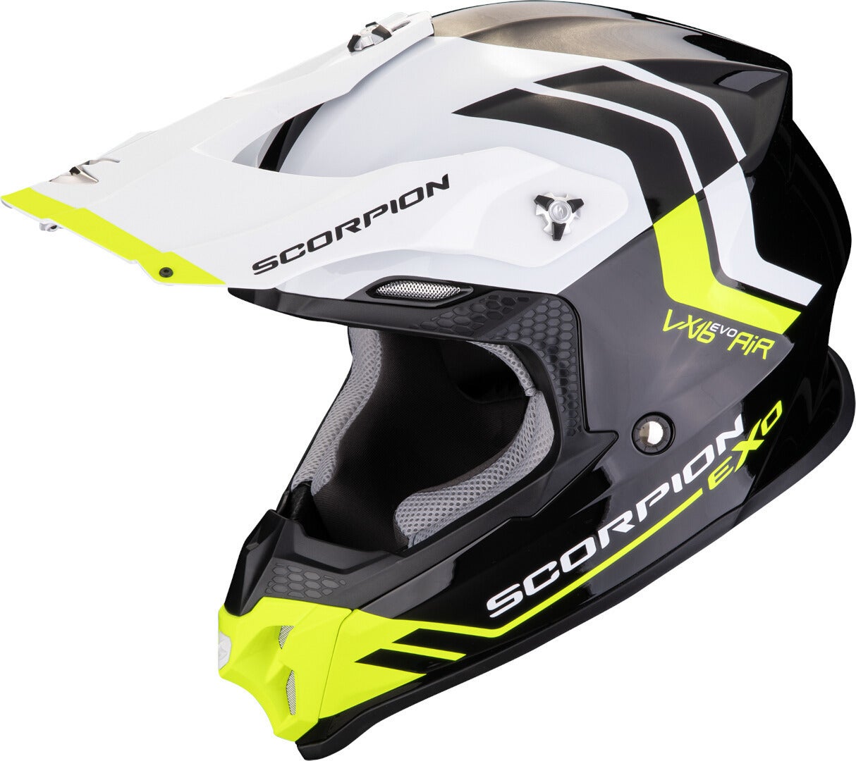 Scorpion VX-16 Evo Air Fusion Casco da motocross nero/bianco/giallo S (55/56) Figura 1