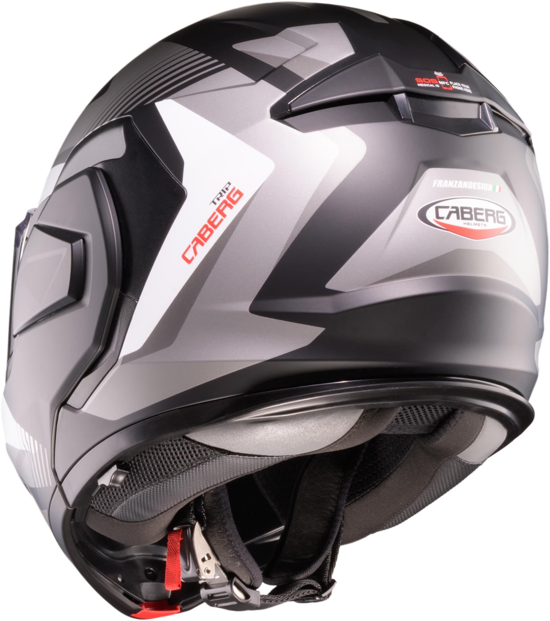 Caberg Trip Lunar Helm zwart matt/grijs/wit M (57/58) Figuur 4