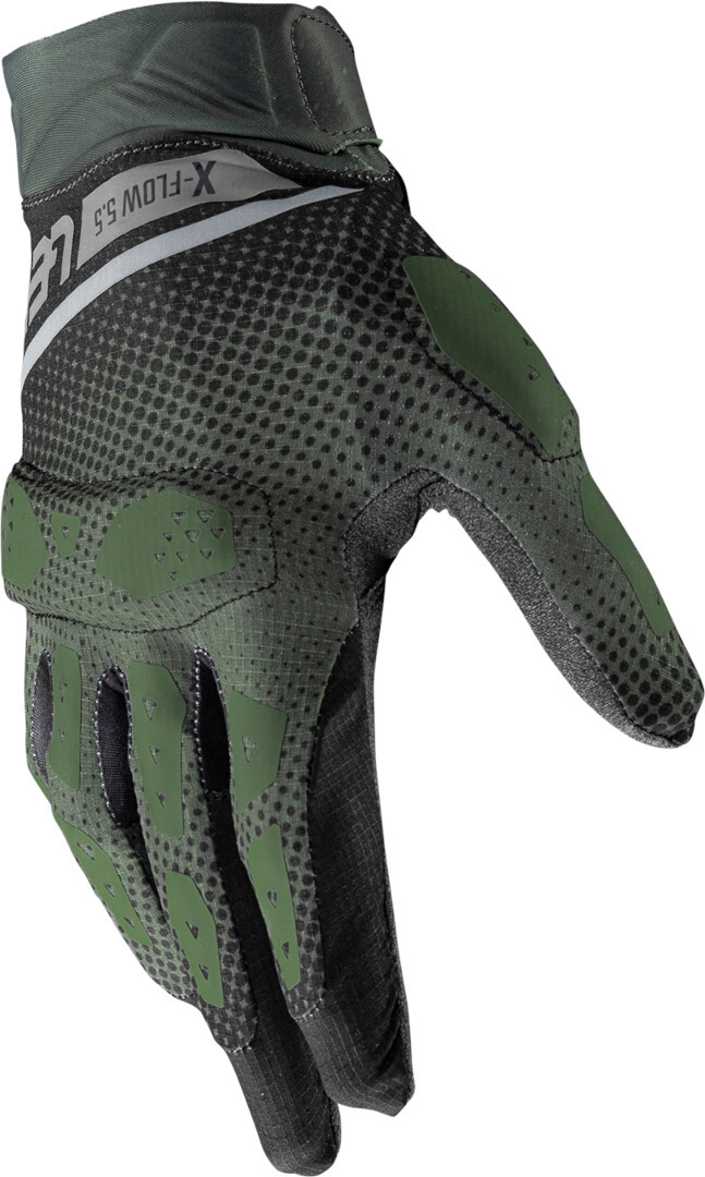 Leatt ADV X-Flow 5.5 Short Motorcykel handsker Sort/oliven L Figur 3