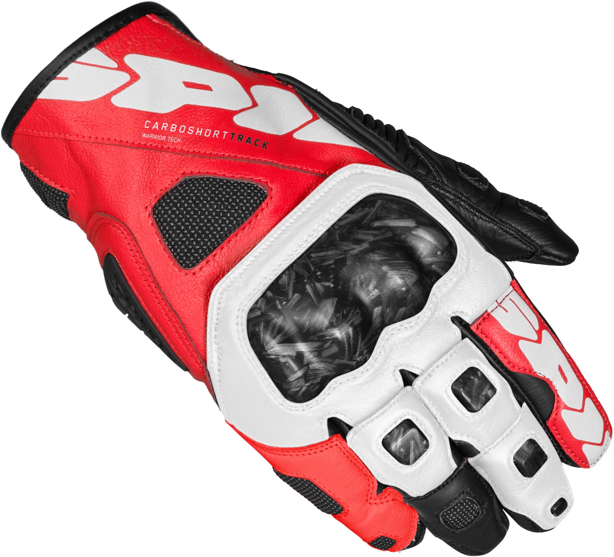 Spidi Carbo kort Motorcycle Gloves sort/rød M Figur 1
