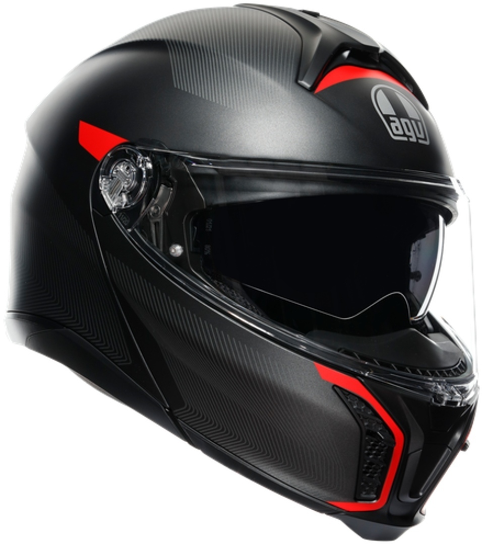 AGV Tourmodular Frequency Helm grau/rot S (55/56) Abbildung 1