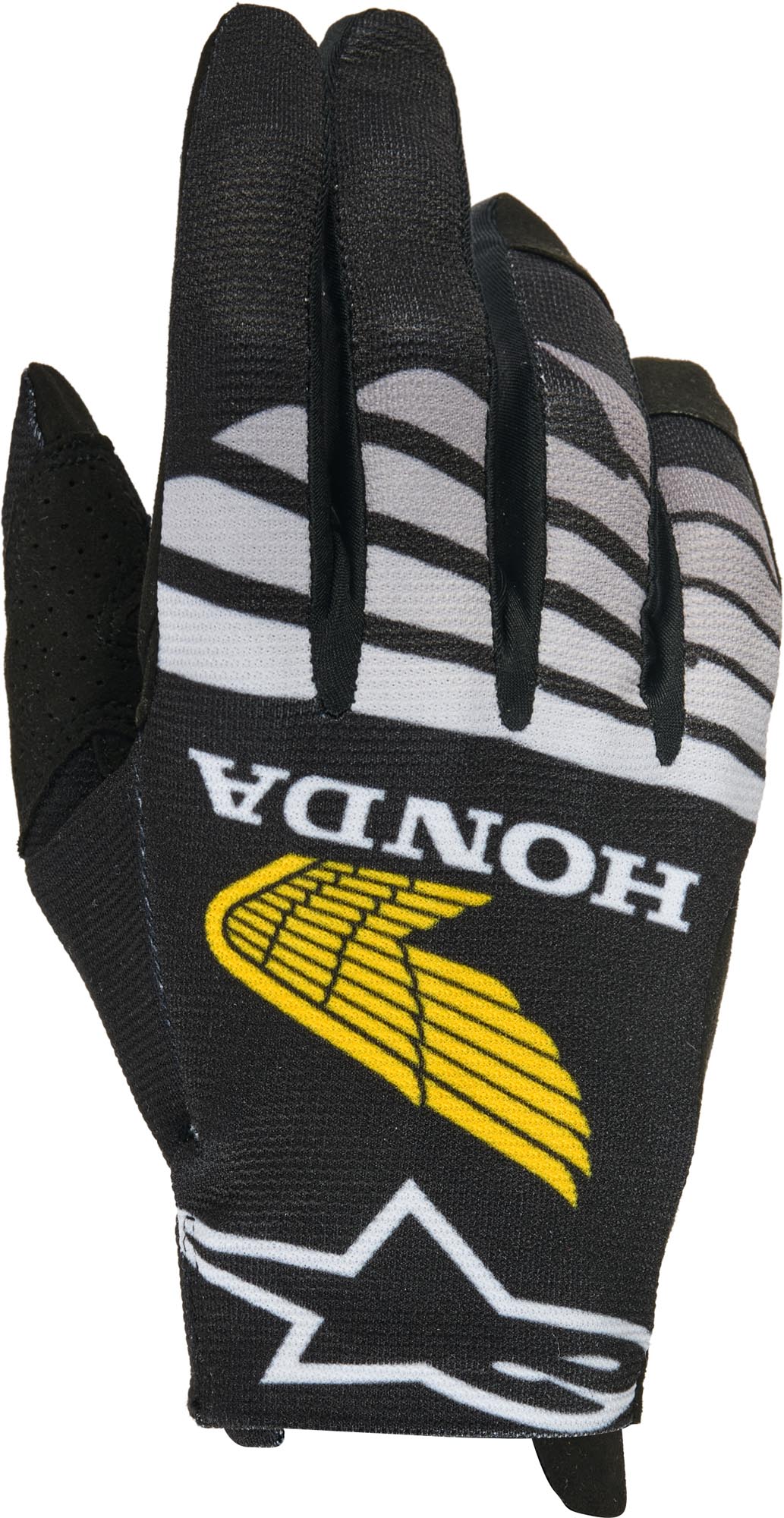 Alpinestars Men's Black/Grey/Yellow Honda Radar Motocross Gloves