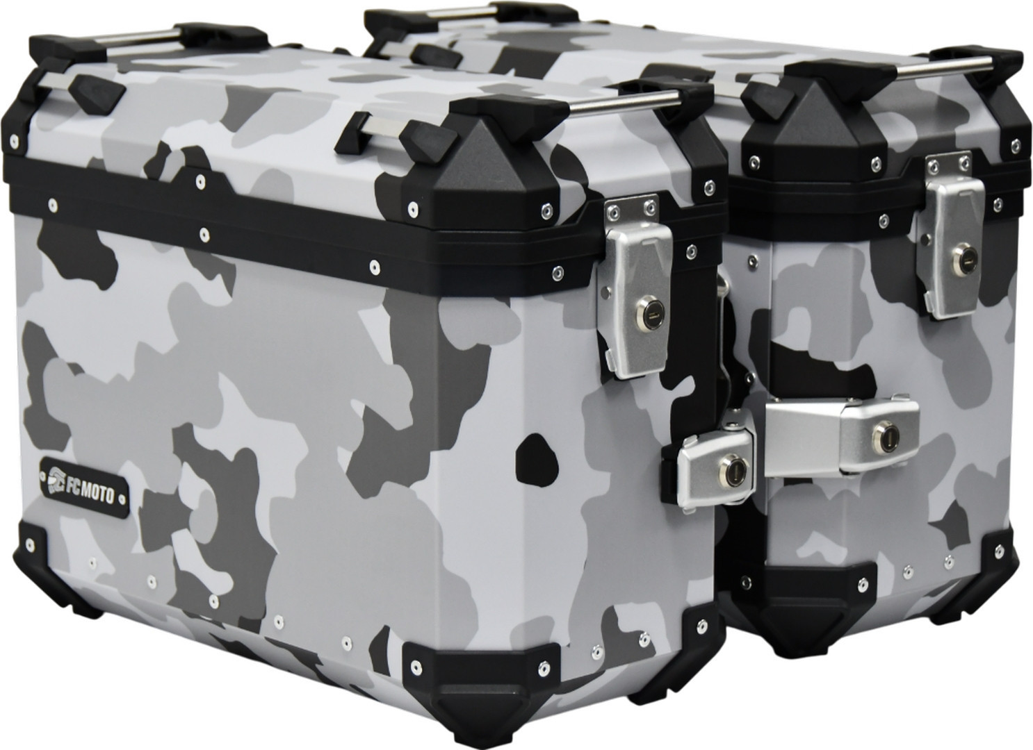 FC-Moto Terreno EVO Camo White 36 L Alu Set de carcasă laterală + Set de cilindri de încuietoare Figura 1