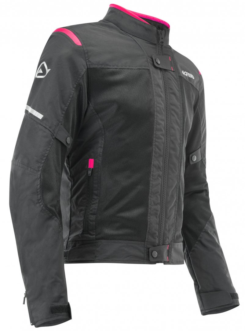 Acerbis Ramsey Vented Damen Motorrad Textiljacke schwarz/pink S Abbildung 1