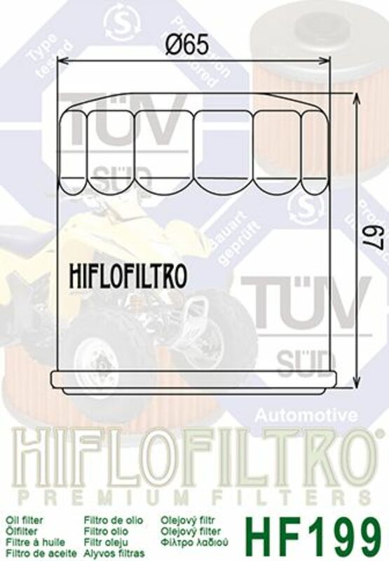 Hiflofiltro Oljefilter - HF199 Figur 3
