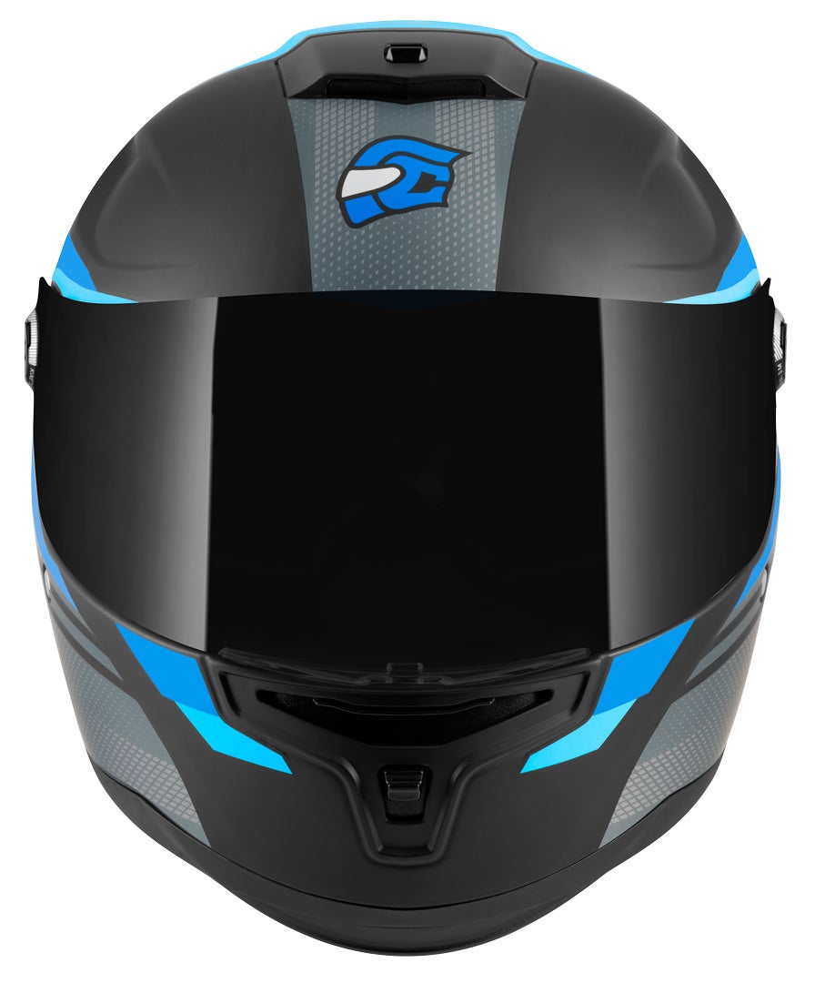 FC-Moto FF114B Zeron Casco negro mate/azul claro L Figura 3