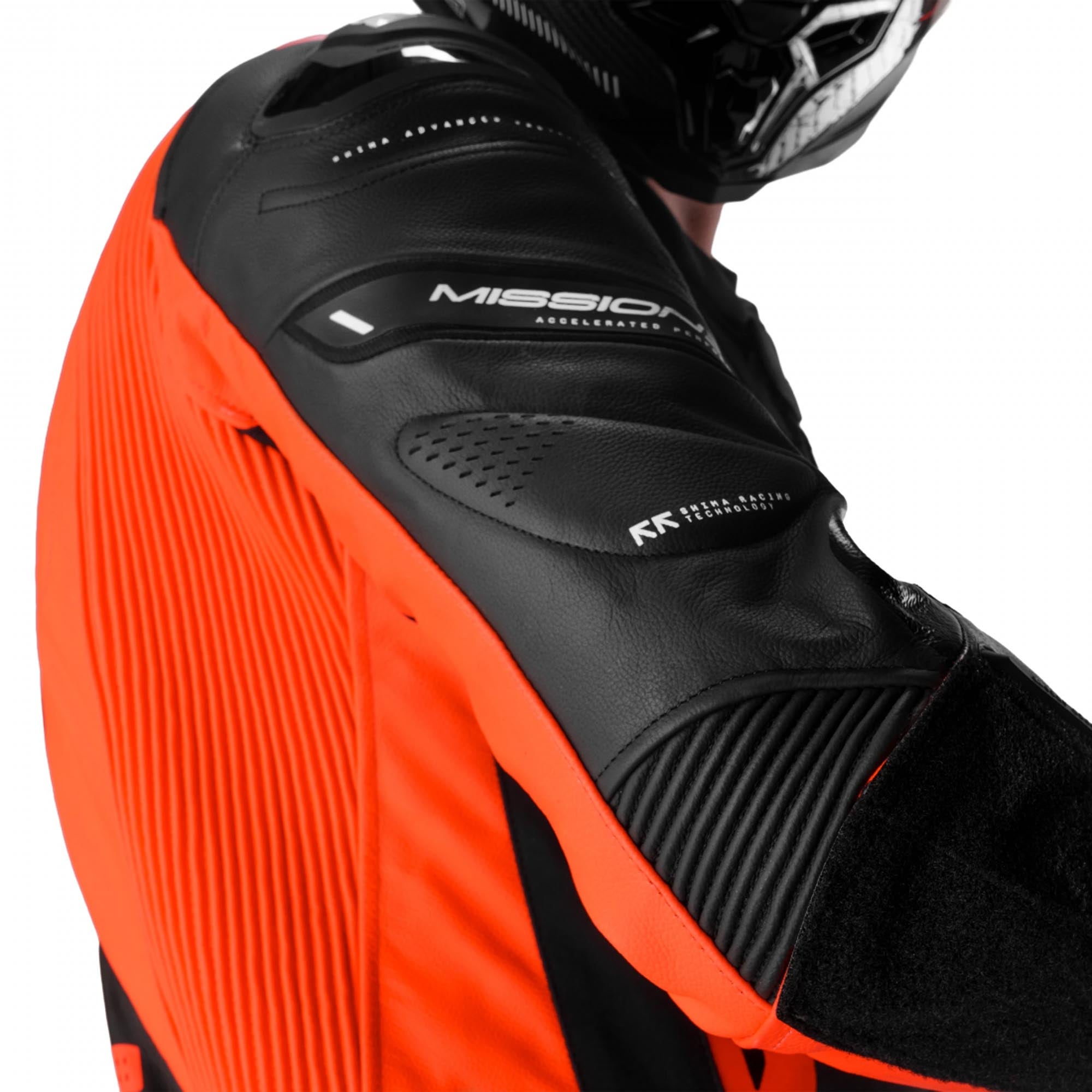SHIMA Mission RS One Piece Motorcycle Leather Suit black/red 46 Figure 8