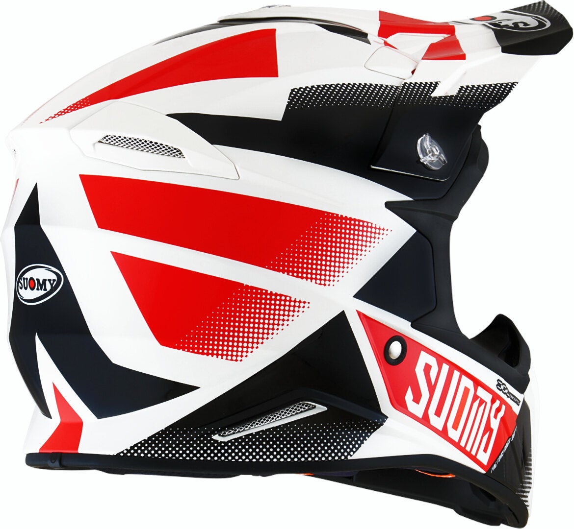 Suomy X-Wing Grip Capacete de motocross branco/preto/vermelho S Figura 3