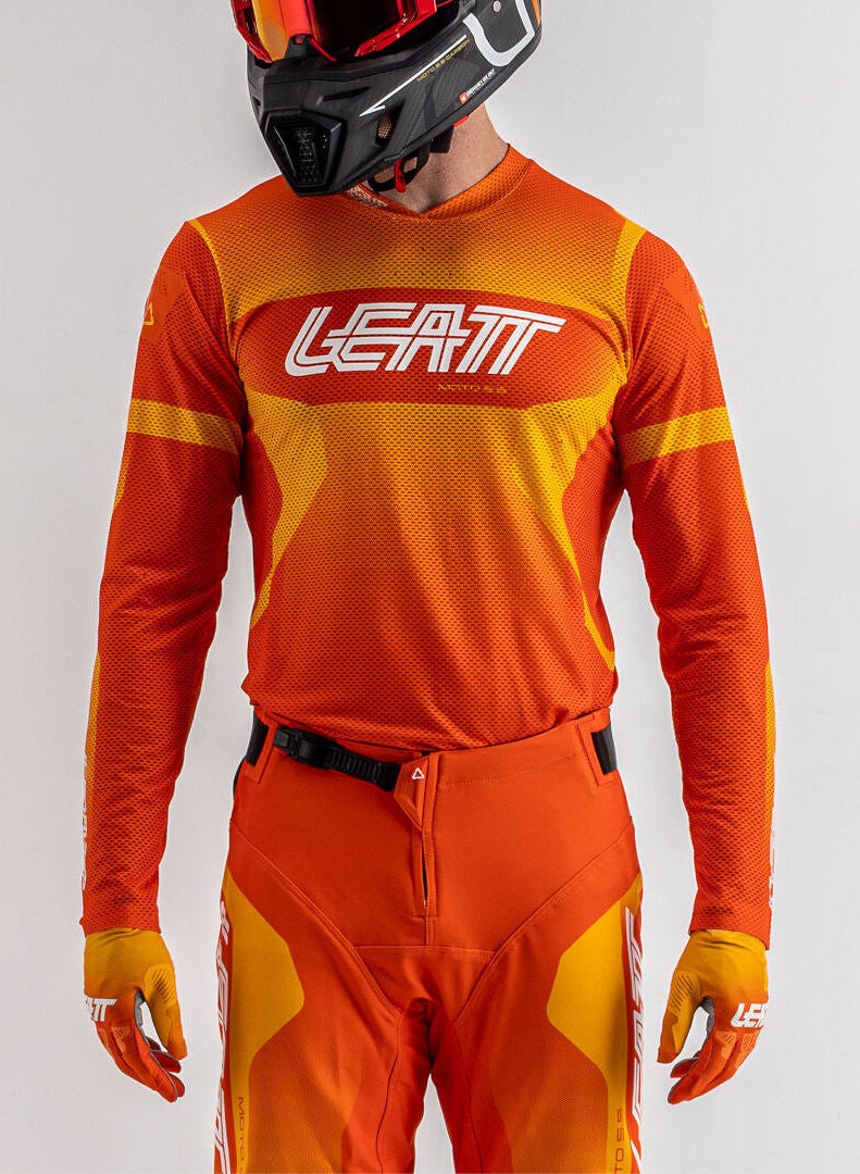 Leatt 5.5 UltraWeld 2025 Motocross Jersey orange/gelb L Abbildung 3