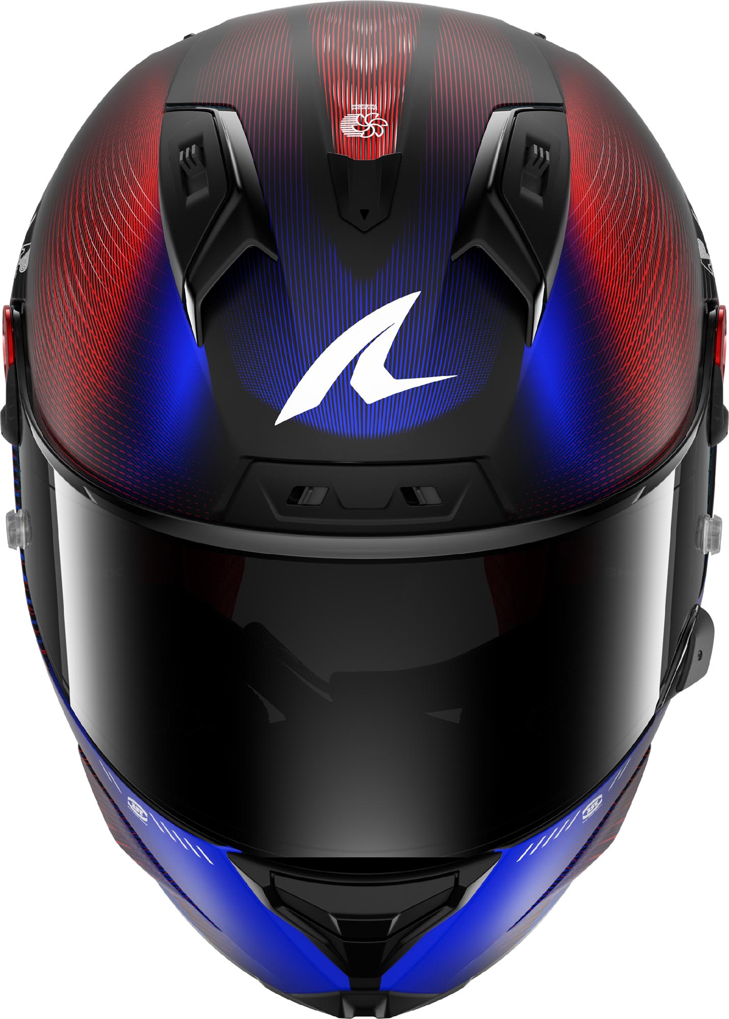 Shark Aeron Speed Tech Carbon Helmet black matt/red/blue S (55/56) Figure 2