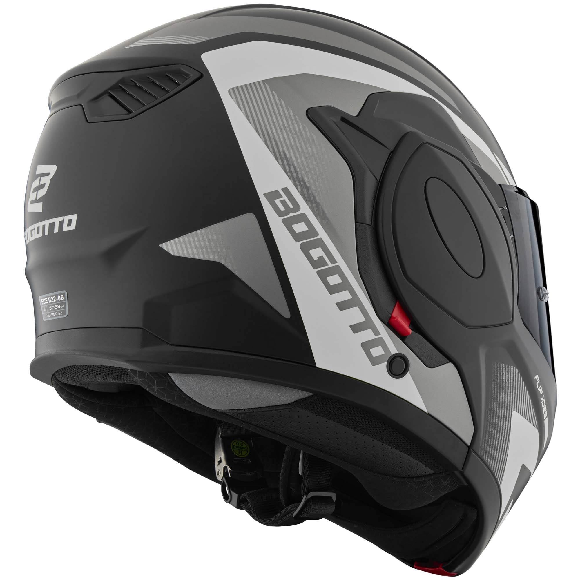 Bogotto FS-X600 Atyr Hjälm Svart matt/grå XS Figur 4
