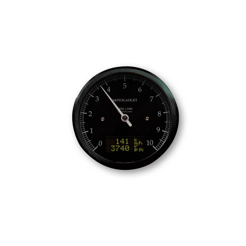 motogadget motogadget motoscope classic rev counter dark edition 10.000 RPM Artigo principal Figura 1