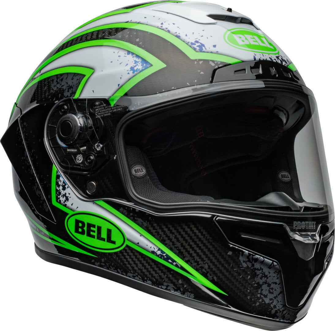Bell Race Star DLX Flex Xenon Hjelm sort/grøn/sølv M (57/58) Figur 3