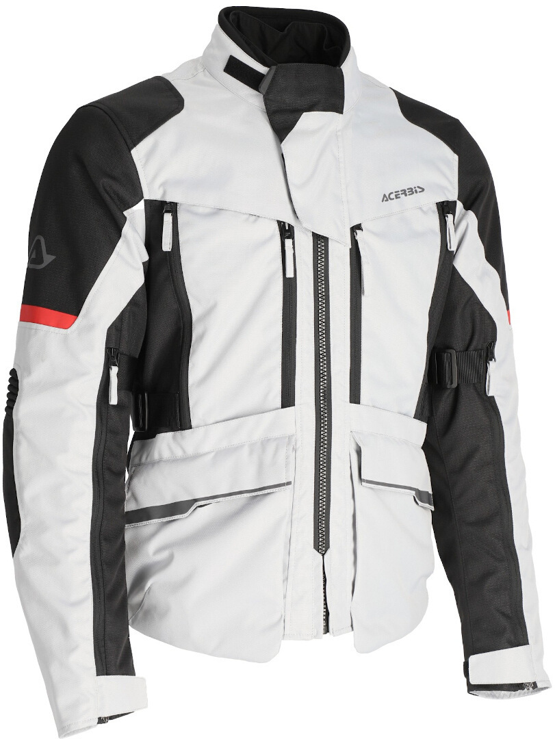Acerbis X-Rover waterproof Motorcycle Textile Jacket grey/black/red M Figure 1