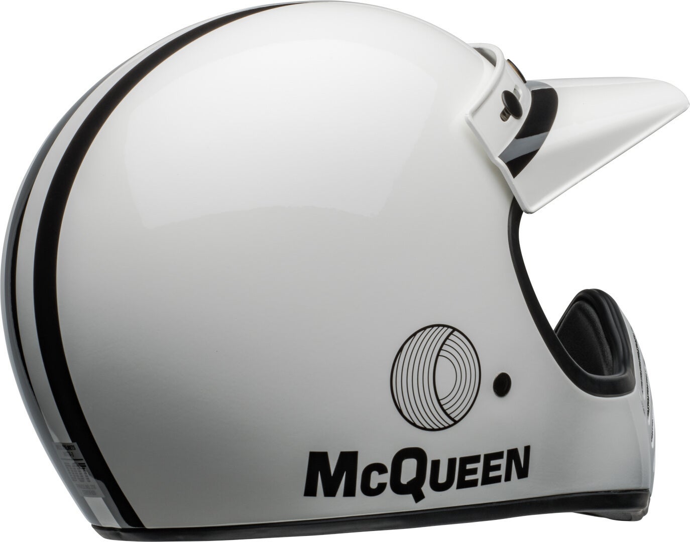 Bell Moto-3 Steve McQueen Motokrosová přilba bílá/černá M (57/58) Obrázek 6