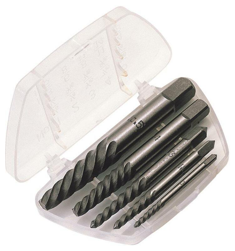 Draper Coffret extracteur de vis acier carbone 5 pcs 3 à 18mm Figure 1