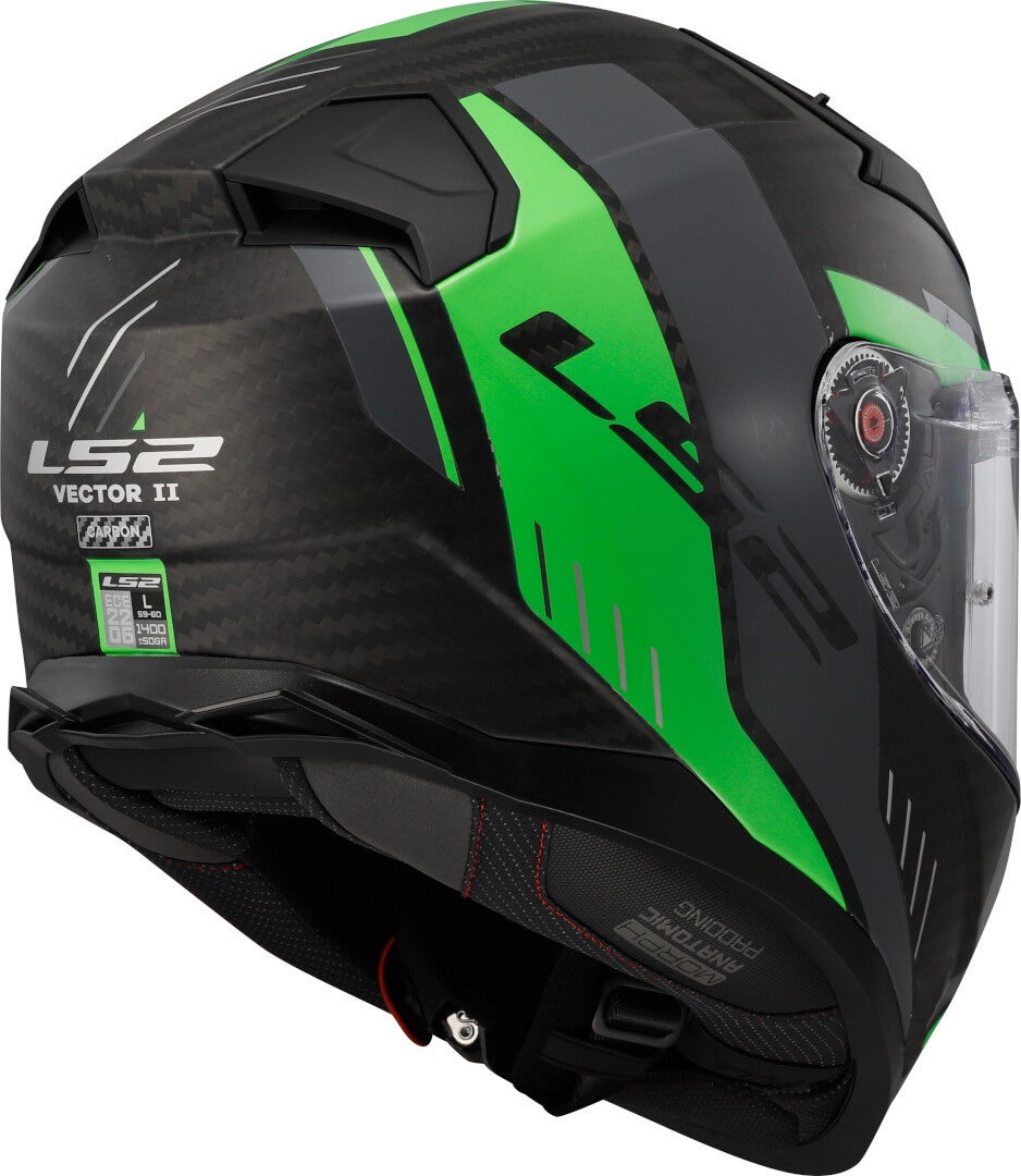 LS2 FF811 Vector II Carbon Grid Casque Vert néon XL (61/62) Figure 5