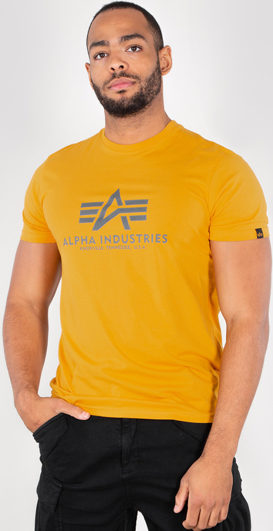 Alpha Industries Basic 티셔츠 노란색/회색 L 그림 1