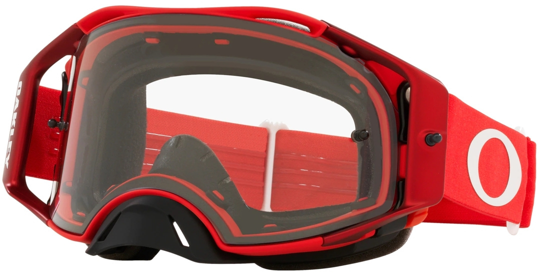 Oakley Airbrake Clear Ochelari de motocross Roșu/Alb Figura 1