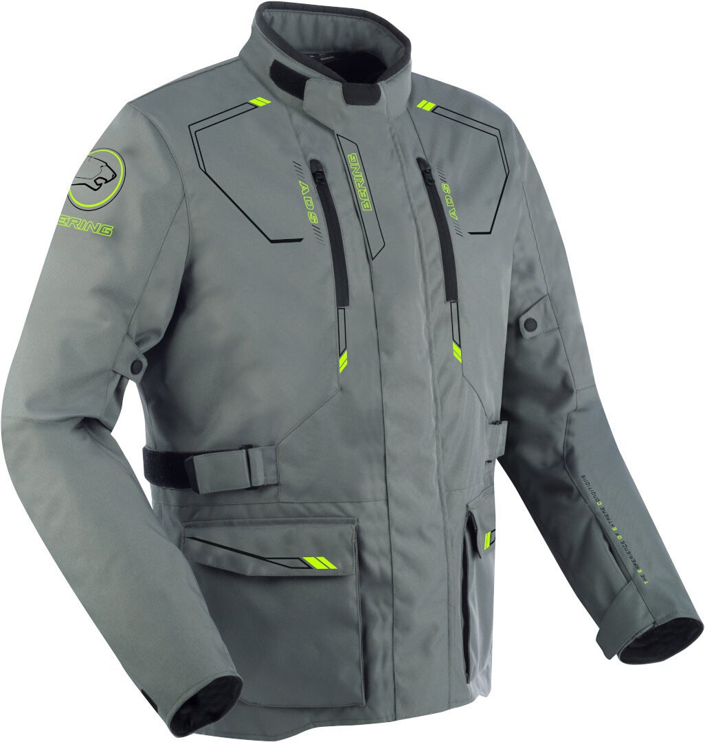 Bering Voyager waterproof Motorcycle Textile Jacket grey XL Figure 1