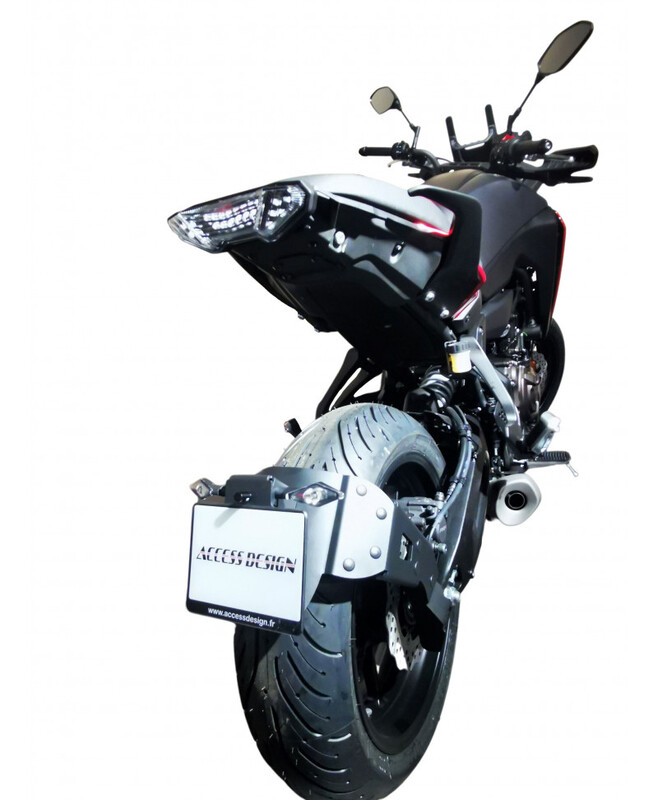 Design de acces "Wheel Mountted" Suport pentru plăcuțe Yamaha MT-07 Negru Deținătorul plăcuței de înmatriculare Figura 9