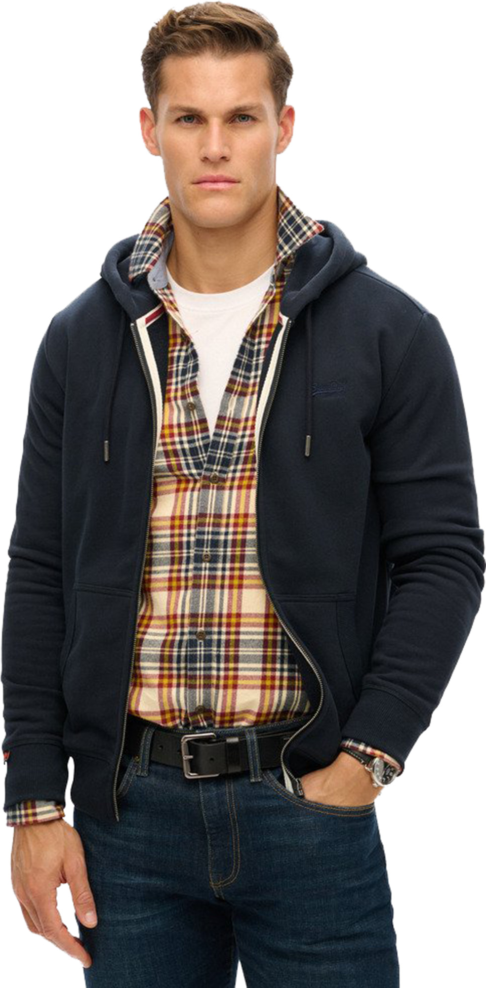Superdry & Co Essential Logo Zip-Hoodie marineblau M Abbildung 2