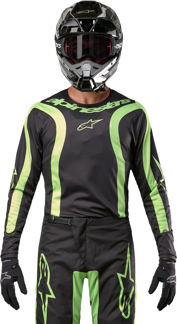 Alpinestars Fluid Lurv Motocross trøje sort/gul M Figur 5