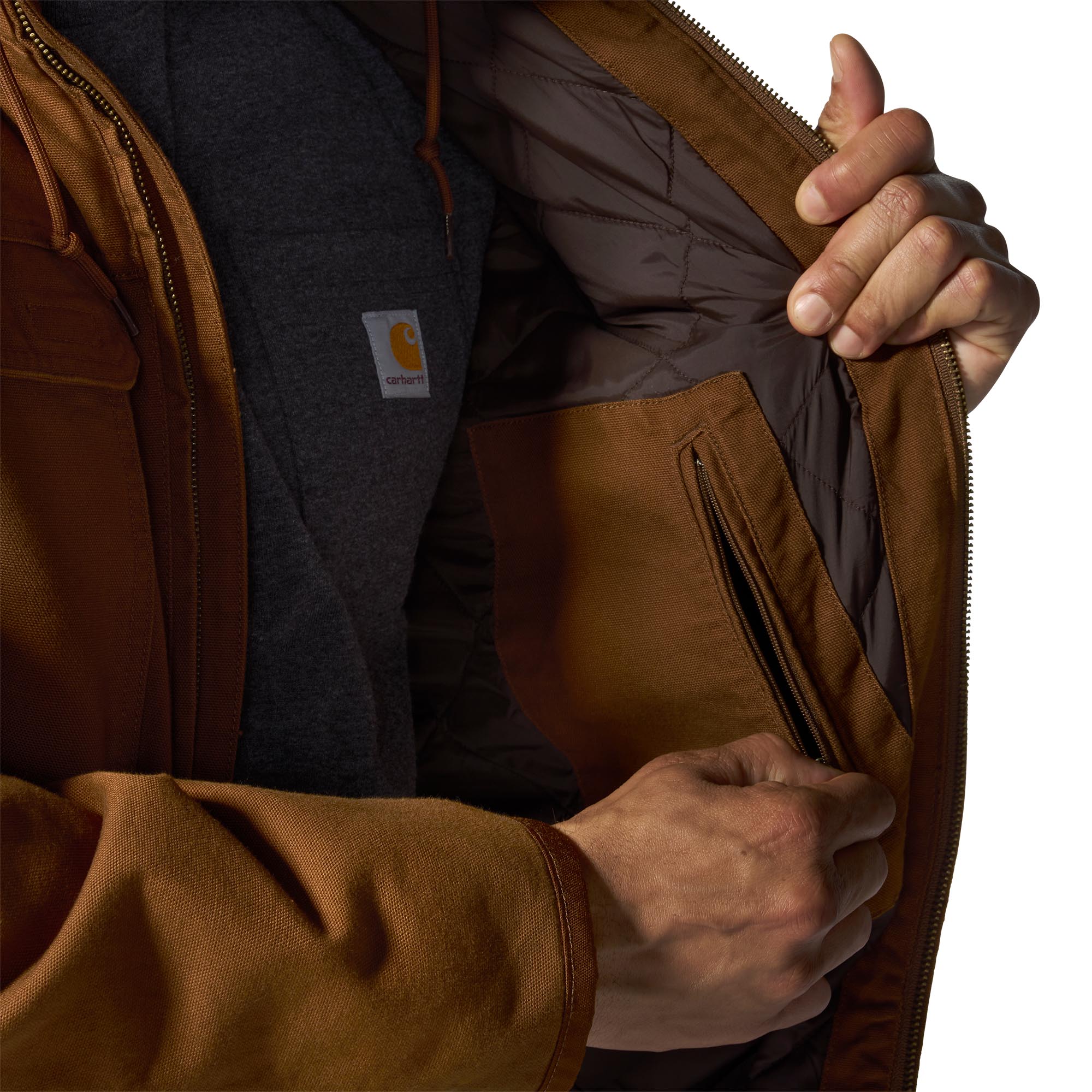 Carhartt Washed Duck Bartlett Active Jakke brun XL Figur 5