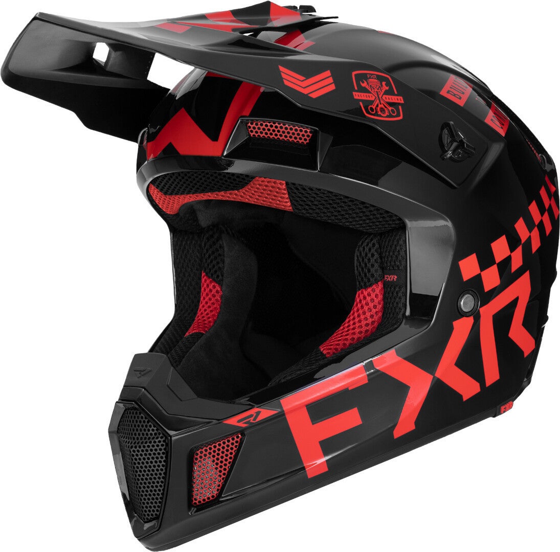 FXR Clutch Gladiator 2024 Casco da motocross nero/rosso XXXL (64/65) Figura 1