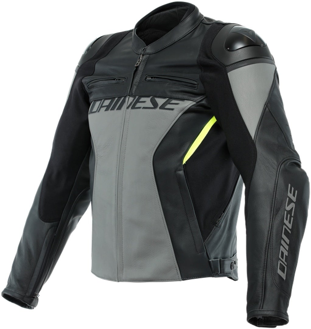 Dainese Racing 4 Motorrad Lederjacke grau/schwarz 50 Abbildung 1